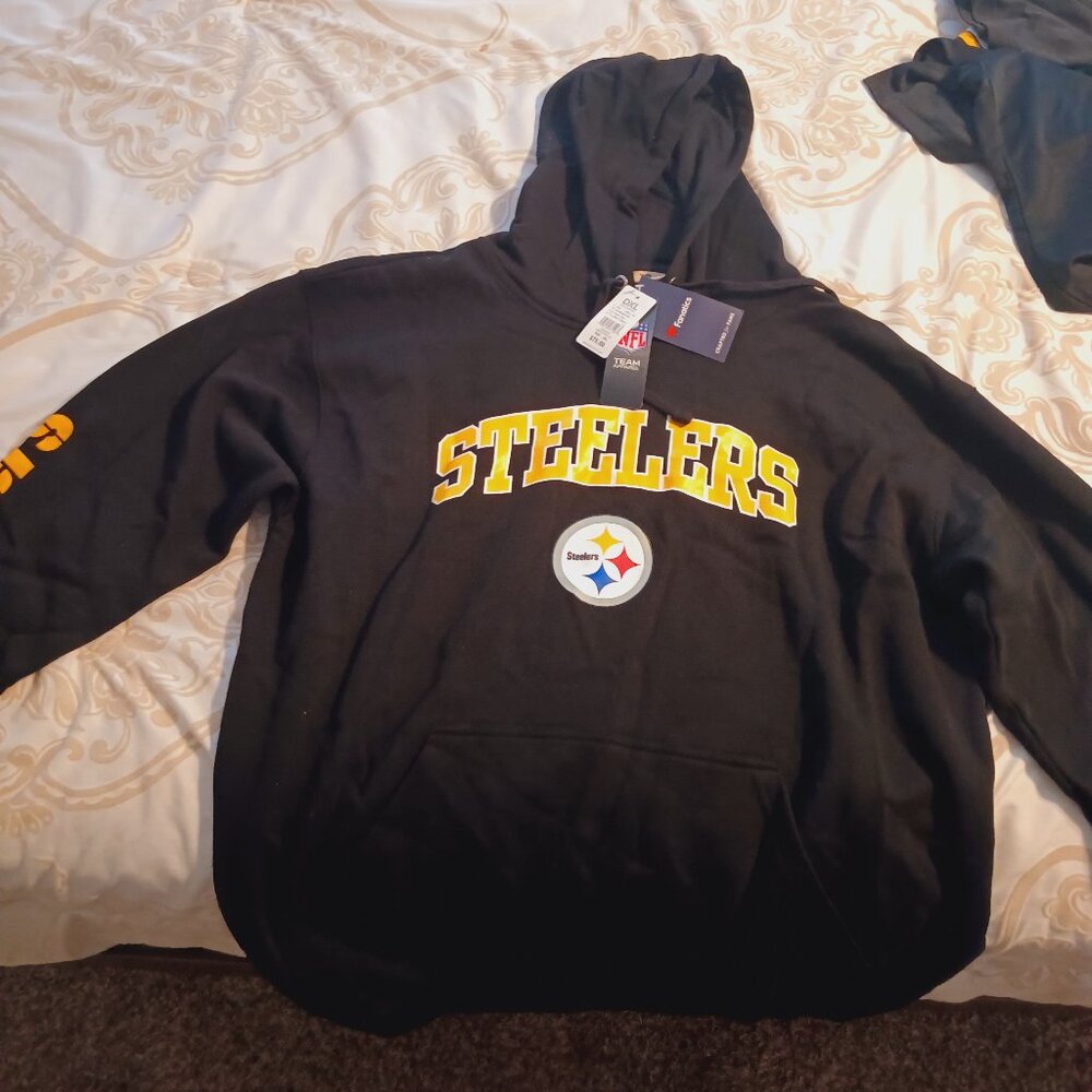 Pittsburgh Steelers Fanatics DXL Black Team Logo Pullover Hoodie